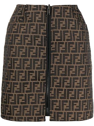 Gonne Fendi in Cotone Marrone taglia 38 FR 